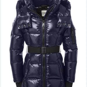 SAM Blue SoHo Down Coat with Belt